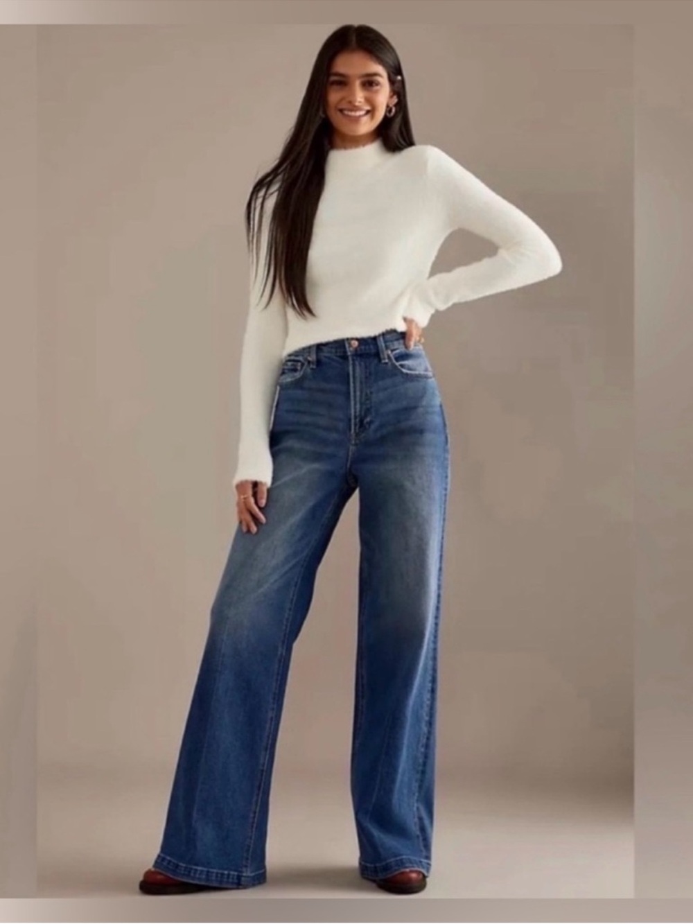 Pistola Lana High Rise Wide Leg Jeans in Cider